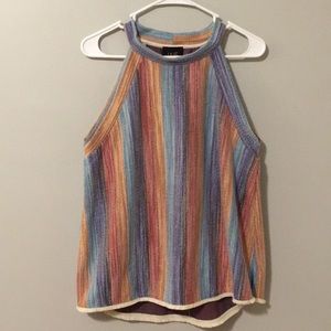 NWT VIBRANT COLOR STRIPE HEM ACCENT